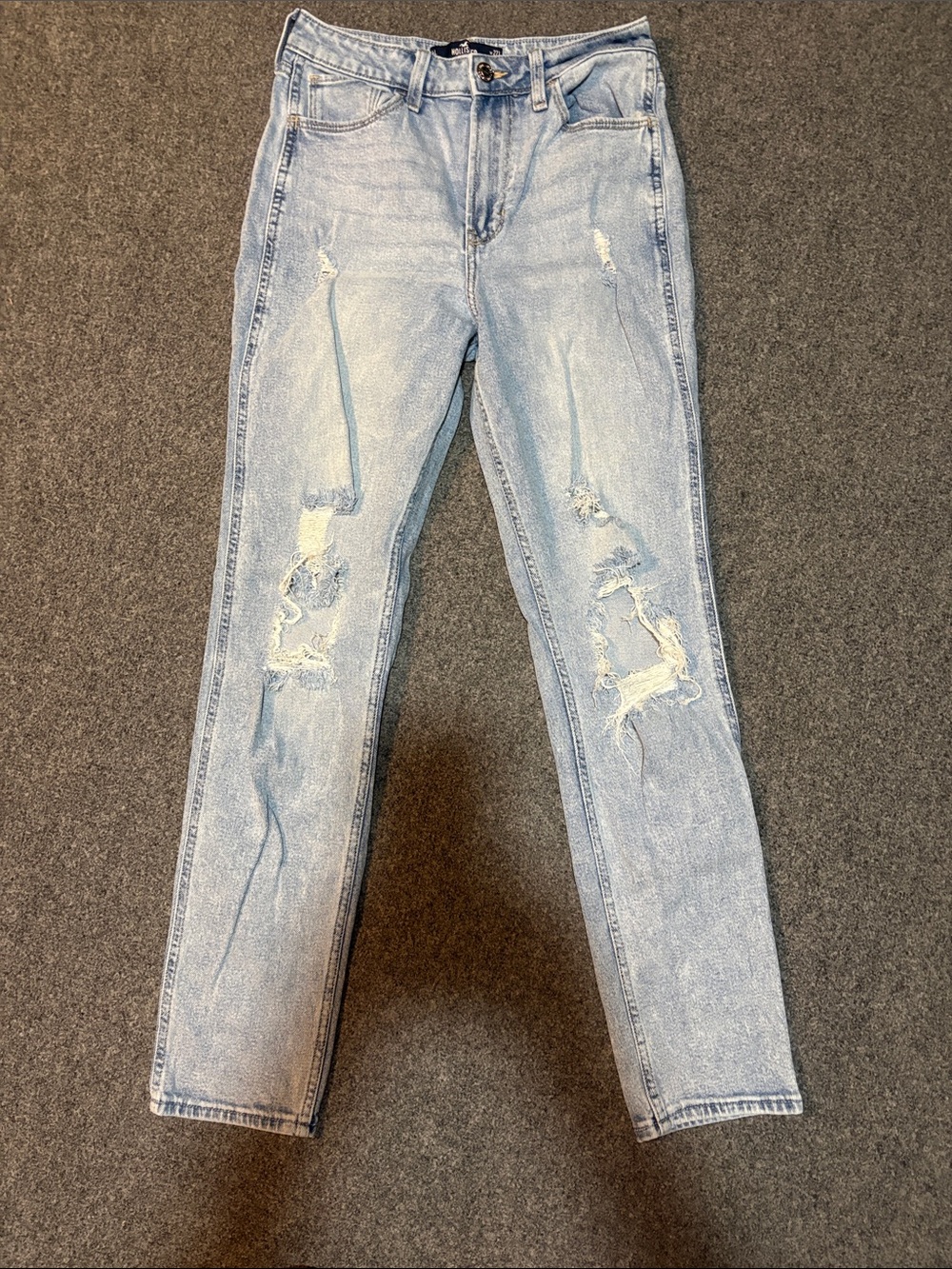 Hollister Light Blue Distressed Skinny Jeans